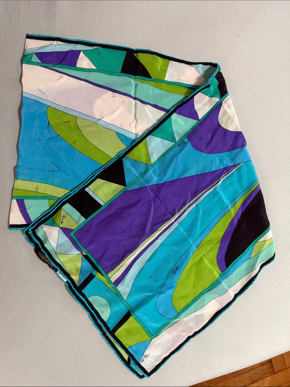 Emilio Pucci Abstract Silk Scarf
